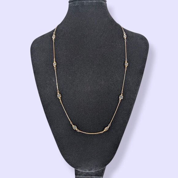 (2/$20) Vintage Black Ball Accented Chain Necklace - Picture 3 of 6